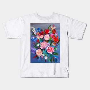 Pink Roses Kids T-Shirt